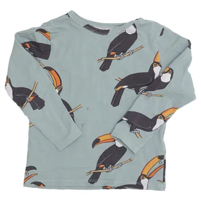 Långärmad t-shirt (Grön, Flerfärgad) från The Striped Cat Elastan, Ekologisk bomull