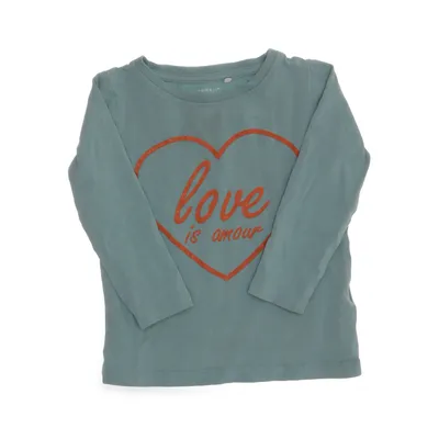 Long sleeve T-shirt (Green, Red) from Name It Elastane, Organic cotton