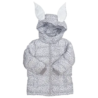 Vinterjacka (Vit, Grå) från Livly Bomull, Dun, Fjädrar, Polyester