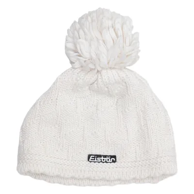 Tophue (Hvid) fra Eisbär Akryl, Merinould, Polyester