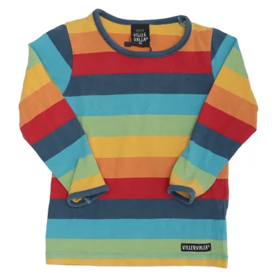Långärmad t-shirt (Flerfärgad) från Villervalla Bomull, Elastan