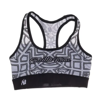 Sport-bh (Wit, Zwart) van Gorilla Wear Elastaan, Polyester