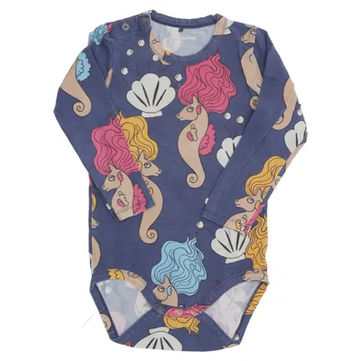 Body (Bleu, Multicolore) de Mini Rodini Élasthane, Tencel