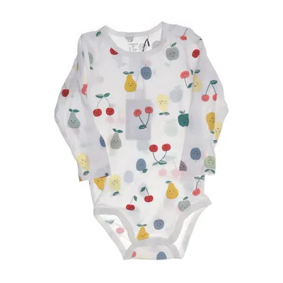 Body (Vit, Flerfärgad) från Lindex Baby Bomull, Elastan