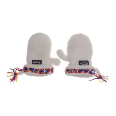 Mittens (White, Multicolored) from Thinsulate Polyester, Wool
