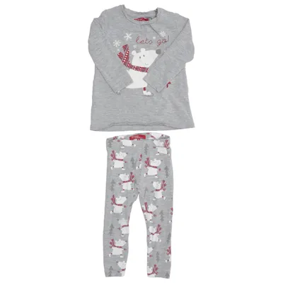 Pyjama (Gris, Blanc, Rouge) de Christmas Collection Coton, Élasthane, Viscose