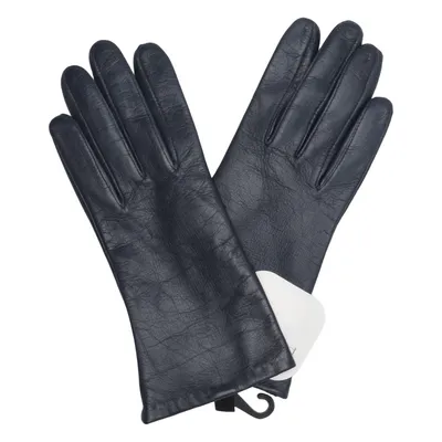 Leren handschoenen (Blauw) van Promod Leer, Polyester