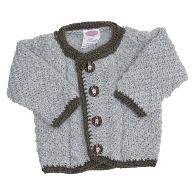 Cardigan (Grijs, Groen) van Strickmoden Acryl, Wol