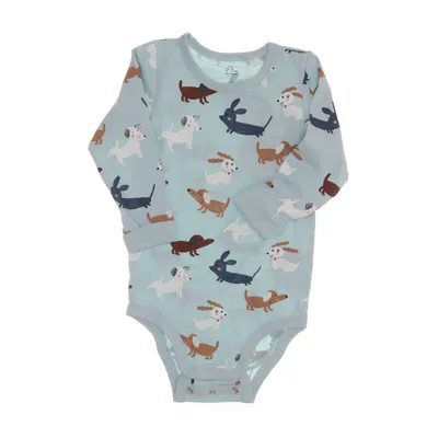 Romper (Blauw, Meerkleurig) van Lindex Baby Katoen, Elastaan