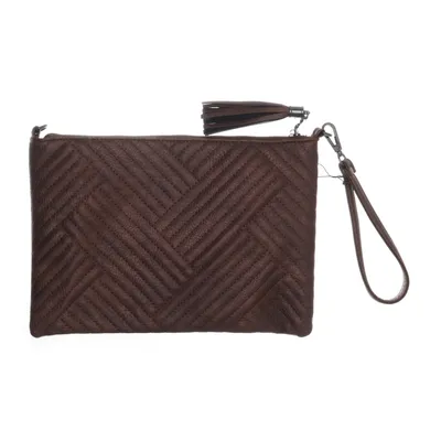 Sac pochette (Marron) de Lookat Polyester, Polyuréthane