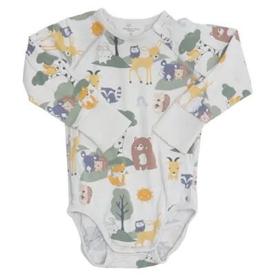 Body (White, Multicolored) from Polarn O. Pyret Elastane, Organic cotton