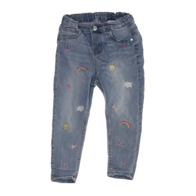 Spijkerbroek (Blauw, Meerkleurig) van H&M Baby Katoen, Elastaan, Polyester