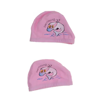 Badmössa (Rosa, Flerfärgad)