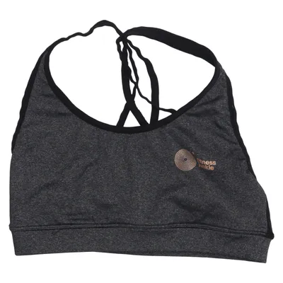 Sports bra (Gray) from Fitness Junkie Elastane, Polyamide