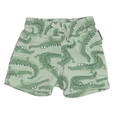 Mjukisshorts (Grön, Flerfärgad) från Polarn O. Pyret Ekologisk bomull