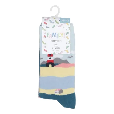 Socks (Blue, Multicolored) from Gina Benotti Cotton, Elastane, Polyamide