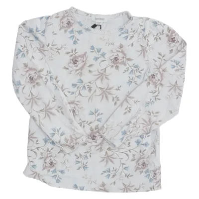 Long sleeve T-shirt (White, Multicolored) from Newbie by KappAhl Cotton, Elastane
