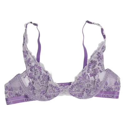 Bra (Purple, White) from Lounge Elastane, Polyamide, Polyester