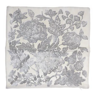 Prydnadskudde (Beige, Silverfärgad) från Zara Home Bomull, Linne, Viskos