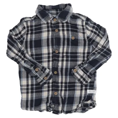 Flannel shirt (Blue, White) from Enfant Cotton