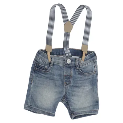 Salopette courte (Bleu) de H&M Baby Coton, Polyester, Élasthane