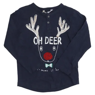 Langærmet t-shirt (Blå) fra Kids by Lindex Bomuld