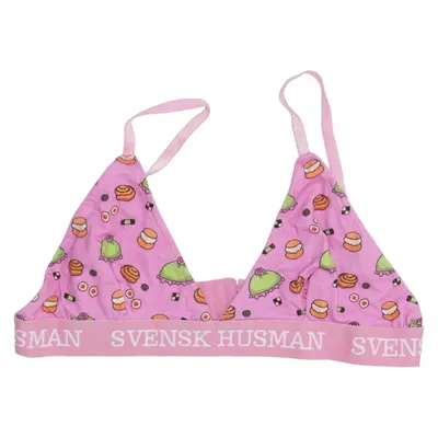Bralette (Rosa, Flerfärgad) från Svensk Husman Bomull, Elastan