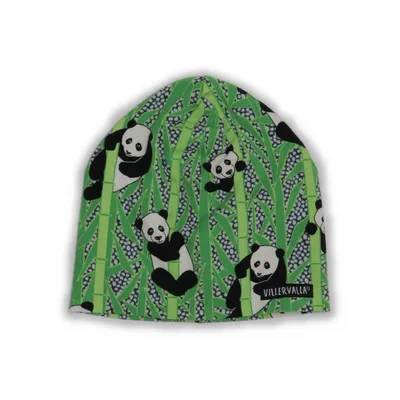 Mössa (Grön, Flerfärgad) från Villervalla Elastan, Ekologisk bomull