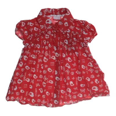 Klänning (Röd, Vit, Flerfärgad) från Baby by Lindex Bomull