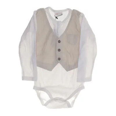 Body (Vit, Beige) från Lindex Baby Bomull, Linne, Viskos