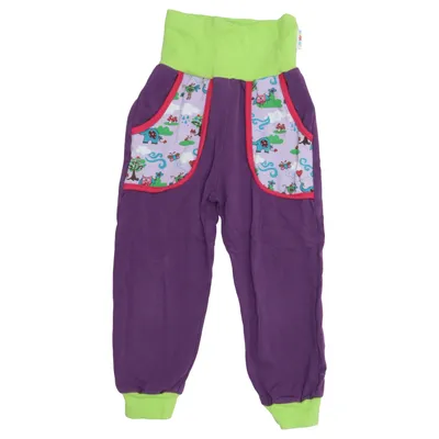 Pantalon (Violet, Vert, Multicolore) de Babauba Coton, Élasthane