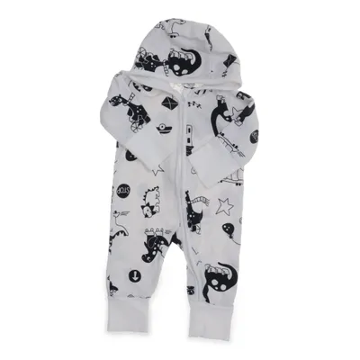 Mjukisdräkt (Vit, Svart) från Polarn O. Pyret Bomull