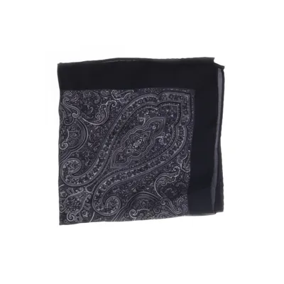 Handkerchief (Black, Gray, Multicolored) from John Henric Silk