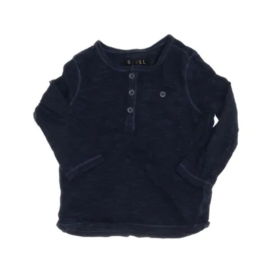 Henley shirt (Blauw) van Skill Katoen