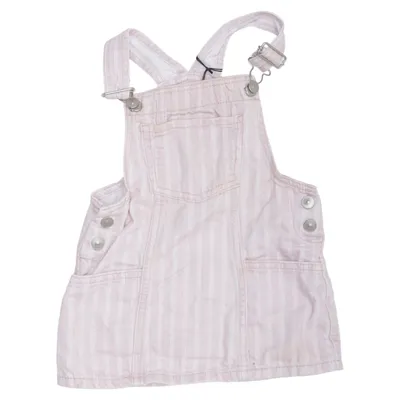 Hängselklänning (Rosa, Vit) från Wonder Nation Bomull, Återvunnen polyester