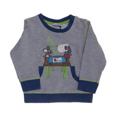 Sweatshirt (Grijs, Blauw, Groen) van Liegelind Katoen, Elastaan, Viscose
