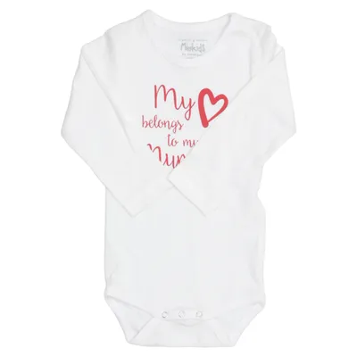 Body (Vit, Röd) från Minikids by Crossbow Ekologisk bomull