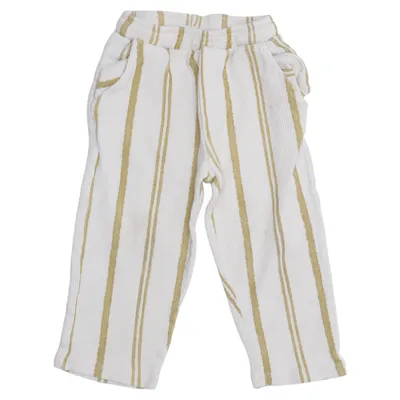 Broek (Beige, Geel) van Zara Katoen, Elastaan