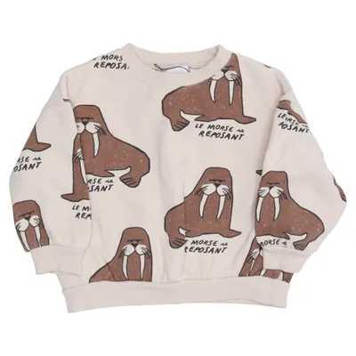 Collegetröja (Beige, Brun) från Zara Bomull, Elastan