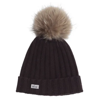 Bonnet à pompon (Marron) de Roeckl Cachemire, Laine de mouton