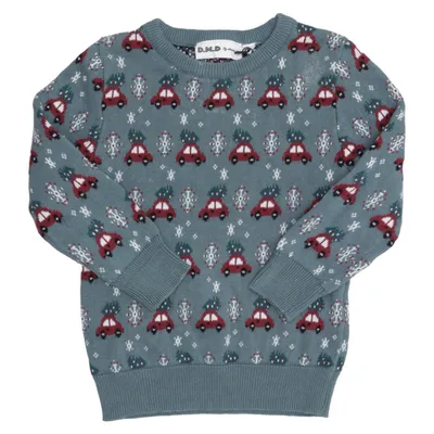 Weihnachtspullover (Blau, Mehrfarbig) von D.M.D by Denim Day Baumwolle