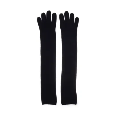 Gloves (Black) from Escada Wool