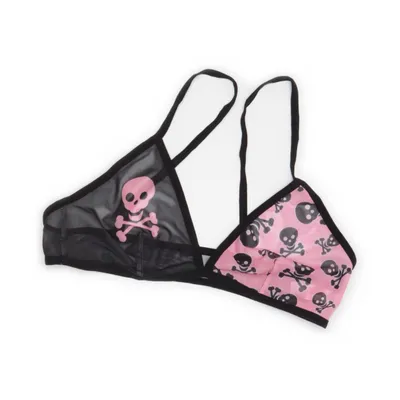 Bralette (Black, Pink, Multicolored) from Romwe Elastane, Polyester
