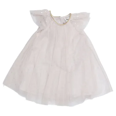 Robe (Beige) de H&M Coton, Fibre métallique, Polyester, Viscose