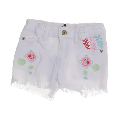 Jeansshorts (Vit, Flerfärgad) från Regular by Lindex Bomull, Elastan