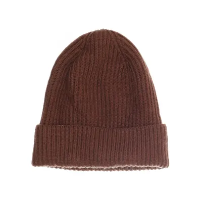 Beanie (Brown) from Weekday Polyester, Wool