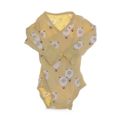 Body (Gul, Vit) från Lindex Baby Bomull, Elastan