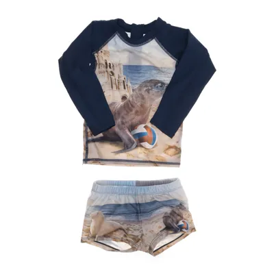 UV beschermende kleding (Blauw, Meerkleurig) van Molo Elastaan, Nylon, Polyester