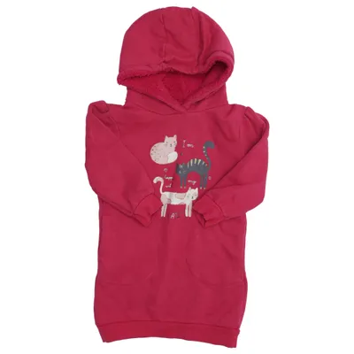 Robe à capuche (Rose) de Topolino Coton biologique, Polyester