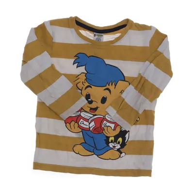 Långärmad t-shirt (Gul, Vit, Flerfärgad) från Bamse Bomull
